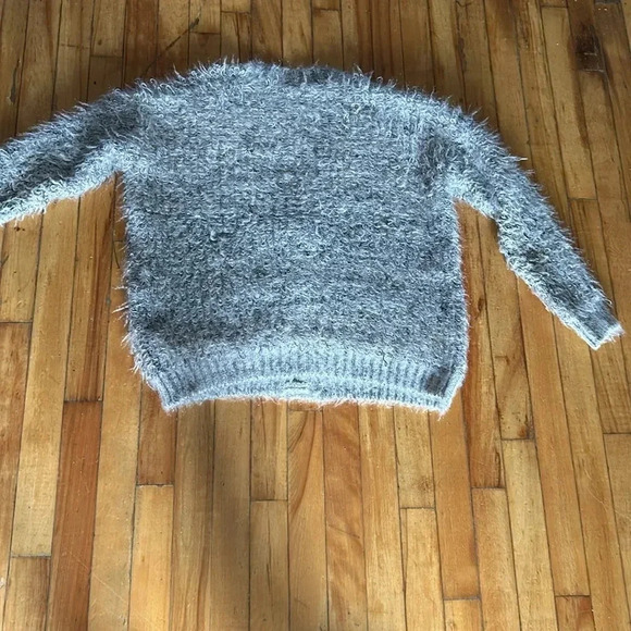 Gray Women's Fuzzy Cardigan - Picture 4 of 5